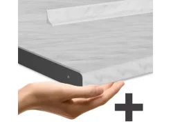 Vicco R-Line Single Küche Beton/Goldkraft Eiche 140 cm AP Marmor ohne E-Geräte