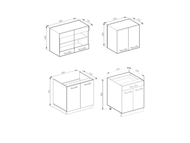 Vicco R-Line Singleküche Weiß Hochglanz/Goldkraft Eiche 140 cm ohne Arbeitsplatte ohne E-Geräte