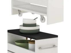 Vicco Rollregal Rivo Weiß/Anthrazit 20x85 cm