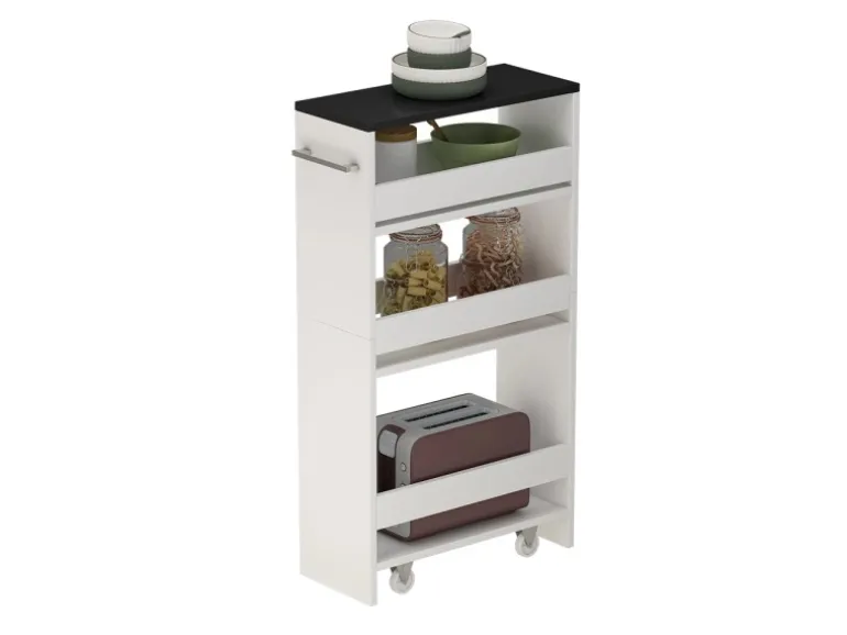 Vicco Rollregal Rivo Weiß/Anthrazit 20x85 cm