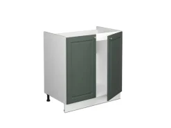 Vicco Spülenunterschrank Fame-Line Grün-Gold Landhaus/Weiß 80 cm AP Eiche