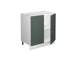 Vicco Spülenunterschrank Fame-Line Grün-Gold Landhaus/Weiß 80 cm mit Regal AP Anthrazit