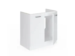 Vicco Spülenunterschrank R-Line Weiß Hochglanz/Weiß 80 cm ohne Arbeitsplatte