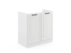 Vicco Spülenunterschrank R-Line Weiß Landhaus/Weiß 80 cm ohne Arbeitsplatte