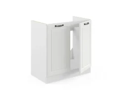 Vicco Spülenunterschrank R-Line Weiß Landhaus/Weiß 80 cm ohne Arbeitsplatte