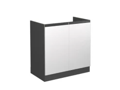 Vicco Spülenunterschrank R-Line Weiß/Anthrazit 80 cm J-Shape ohne Arbeitsplatte