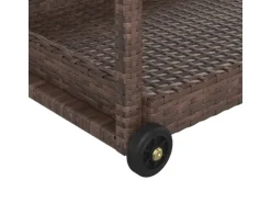vidaXL Barwagen Braun 100x45x83 cm Poly Rattan