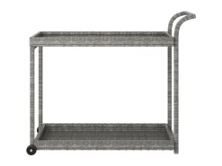 vidaXL Barwagen Grau 100x45x83 cm Poly Rattan