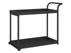 vidaXL Barwagen Schwarz 100x45x83 cm Poly Rattan