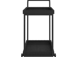 vidaXL Barwagen Schwarz 100x45x83 cm Poly Rattan