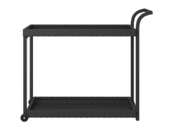 vidaXL Barwagen Schwarz 100x45x83 cm Poly Rattan