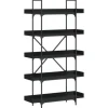 vidaXL Bücherregal 5 Böden Schwarz 100x33x180,5 cm Holzwerkstoff