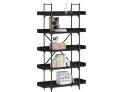 vidaXL Bücherregal 5 Böden Schwarz 100x33x180,5 cm Holzwerkstoff