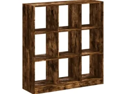 vidaXL Bücherregal Räuchereiche 102x32x108 cm Holzwerkstoff