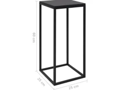 vidaXL Beistelltische 2 Stk. Schwarz Stahl