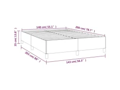 vidaXL Bettgestell Schwarz 140x200 cm Samt Modell 21398573