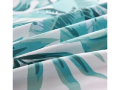 vidaXL Bettwäsche-Set Blätter Grün 140x200/60x70 cm 133465