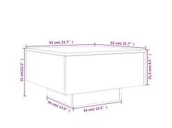 vidaXL Couchtisch Weiß 55x55x31 cm Holzwerkstoff 836567