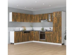 vidaXL Eck-Hängeschrank Räuchereiche 57x57x60 cm Holzwerkstoff