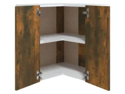 vidaXL Eck-Hängeschrank Räuchereiche 57x57x60 cm Holzwerkstoff