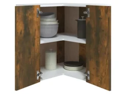 vidaXL Eck-Hängeschrank Räuchereiche 57x57x60 cm Holzwerkstoff