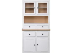 vidaXL Highboard Weiß 93x40,5x180 cm Kiefernholz Panama