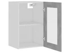 vidaXL Hängeglasschrank Betongrau 40x31x60 cm Holzwerkstoff