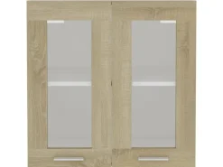vidaXL Hängeglasschrank Sonoma-Eiche 60x31x60 cm Holzwerkstoff