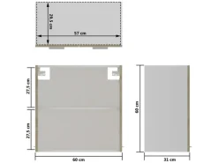 vidaXL Hängeglasschrank Sonoma-Eiche 60x31x60 cm Holzwerkstoff