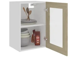 vidaXL Hängeglasschrank Sonoma-Eiche 40x31x60 cm Holzwerkstoff Modell 1