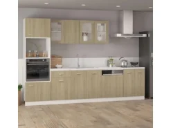 vidaXL Hängeglasschrank Sonoma-Eiche 40x31x60 cm Holzwerkstoff Modell 1