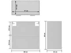 vidaXL Hängeglasschrank Weiß 60x31x60 cm Holzwerkstoff