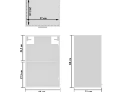 vidaXL Hängeglasschrank Weiß 40x31x60 cm Holzwerkstoff