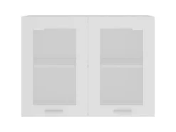 vidaXL Hängeglasschrank Weiß 80x31x60 cm Holzwerkstoff
