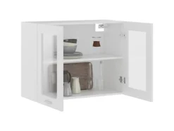 vidaXL Hängeglasschrank Weiß 80x31x60 cm Holzwerkstoff