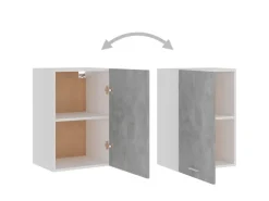 vidaXL Hängeschrank Betongrau 39,5x31x60 cm Holzwerkstoff