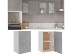 vidaXL Hängeschrank Betongrau 39,5x31x60 cm Holzwerkstoff