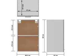 vidaXL Hängeschrank Betongrau 39,5x31x60 cm Holzwerkstoff