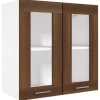 vidaXL Hängeschrank Glas Braun Eichen-Optik 60x31x60 cm Holzwerkstoff