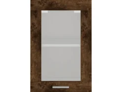 vidaXL Hängeschrank Glas Räuchereiche 40x31x60 cm Holzwerkstoff