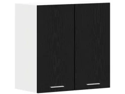 vidaXL Hängeschrank mit Tür Riga Schwarz Eichen-Optik 60 x 31 x 60 cm 863143