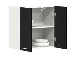 vidaXL Hängeschrank mit Tür Riga Schwarz Eichen-Optik 60 x 31 x 60 cm 863143