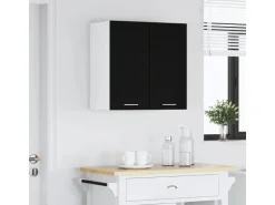 vidaXL Hängeschrank mit Tür Riga Schwarz Eichen-Optik 60 x 31 x 60 cm 863143