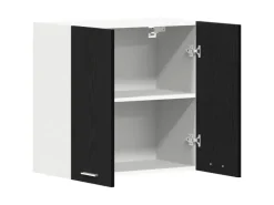 vidaXL Hängeschrank mit Tür Riga Schwarz Eichen-Optik 60 x 31 x 60 cm 863143
