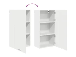 vidaXL Hängeschrank mit Tür Riga Weiß 50 x 31 x 100 cm Holzwerkstoff 884346