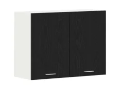 vidaXL Hängeschrank mit Tür Riga Schwarz Eichen-Optik 80 x 31 x 60 cm 863144