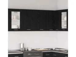 vidaXL Hängeschrank mit Tür Riga Schwarz Eichen-Optik 80 x 31 x 60 cm 863144
