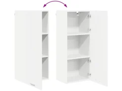 vidaXL Hängeschrank mit Tür Riga Weiß 40 x 31 x 100 cm Holzwerkstoff 884338