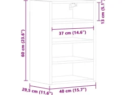 vidaXL Hängeschrank Riga Braun Eichen-Optik 40x29,5x60 cm Holzwerkstoff 854181