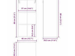 vidaXL Hängeschrank Riga Weiß 40 x 29,5 x 80 cm Holzwerkstoff 884442